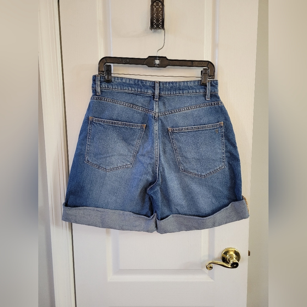 Anthropologie Pilcro The Austyn High-Rise Cuffed Jean Shorts Size 26 - Picture 4 of 16